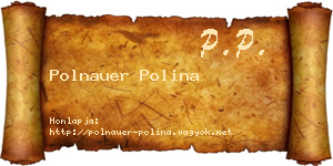 Polnauer Polina névjegykártya